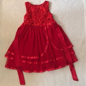 Beautiful red fancy dress.